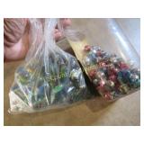 bag of marbles & colored metal bells