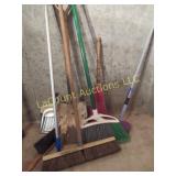 cleaning supplies brooms dust pans