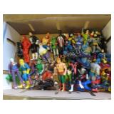 assorted vintage figures super heros