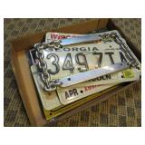 license plates chain frame