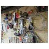 all misc parts on wall lots of goodies