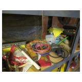 4th shelf extension cords drill misc lots