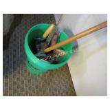 pail assorted trowels dry wall tools