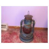 vintage Little Giant lantern red globe