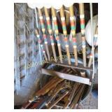 wash tub w assorted croquet parts mallets balls