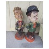 concrete Laurel & hardy figures statues