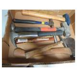assorted hammers hatchet