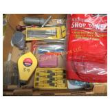 chalk lines chisels shop towels misc