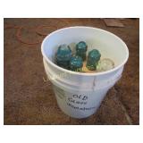 pail telephone pole insulators assorted many