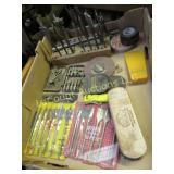 speed bore drill bits tape measure misc