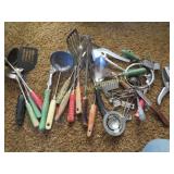 assorted kitchen utensils