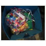 craft supplies felt sheets pom poms paper