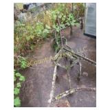 2 vintage garden decor farm implements