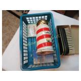 razor blade holder brush vintage nail grooming kit