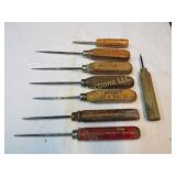 assorted advertising ice picks