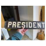 heavy metal president wall sign