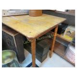 vintage small wood table