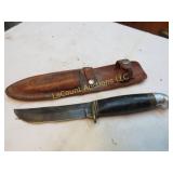 vintage western  knife w sheath