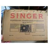 Singer stereophonic phonograph w speakers in box