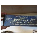 vintage federal automobile tire advertising tin