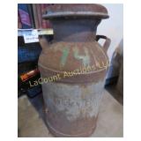 vintage milk can w lid