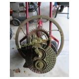 inside gear mechanism for corn shucker