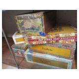 assorted cigar boxes