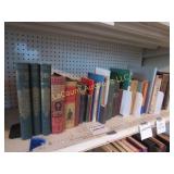 Shelf vintage books  gardening foreign
