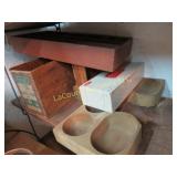 wood boxes divided tray cigar box