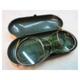 vintage safety glasses in case B & L