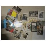 assorted post cards some w cloth fronts apx 30