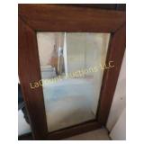 antique oak framed mirror