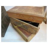 3 wood boxesdove tailed corners yeast box