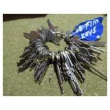 73 vintage flat keys assorted