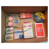 vintage tins red owl cards push pins