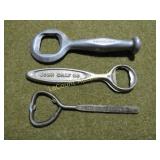 3 vintage bttle openers John Graf  Old Topper Ale