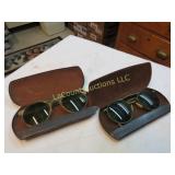 2 pr vintage safety glasses in cases