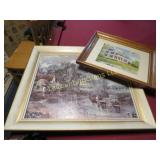 2 framed prints Davis Gray