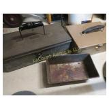 vintage metal boxes cash box tin