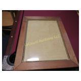 oak framed blue print