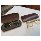2 pr vintage safety glasses in case