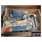 vintage kitchenware fry cutter hand mixer scoop