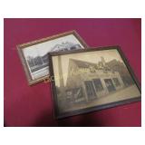 2 framed prints old house
