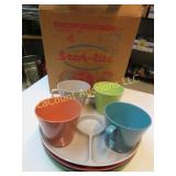 vintage Steri-Lite set plates cups in original box