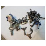 assorted keys clock skeleton misc