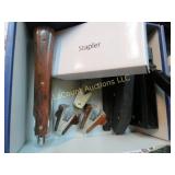 assorted staplers removers