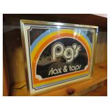 vintage fiber optic Pgs slax & tops lighted sign