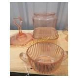 pink depression glass