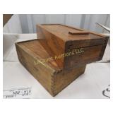 2 vintage wood boxes