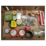 vintage tins hooks glass bottles